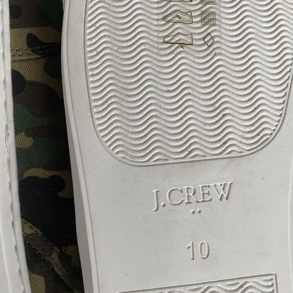 J.Crew camo Explorer camo canvas slip-on sneakers